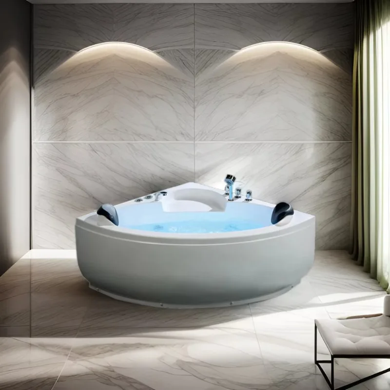

Best Selling Modern Design Project Bath Tub White Acrylic Sheet Fancy Bathtubs with Massage Included Drainer Faucet for Villa