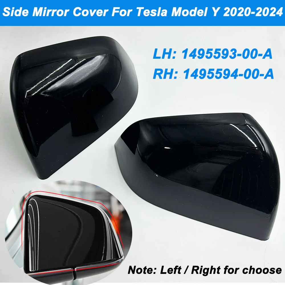 For 2020-2024 Model Y New Rear Mirror Cap 1495594-00-A 1495593-00-A Left Right Side Door Wing Mirror Cover 149559400A 149559300A