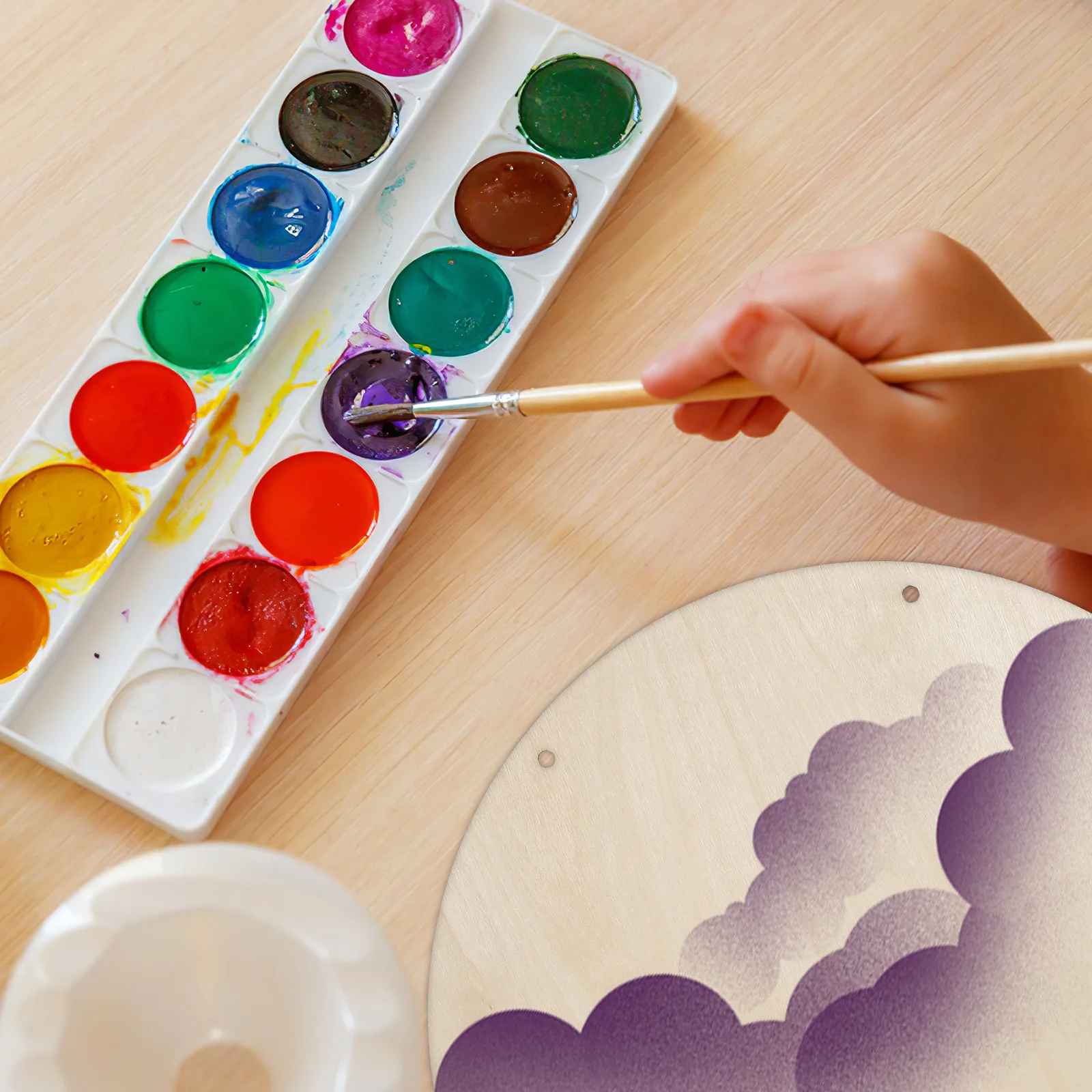 

15Sets Wooden Circles 30cm Blank Round Craft Pieces Solid Wood Rustic DIY Ornaments Home Decor Holiday Art Projects