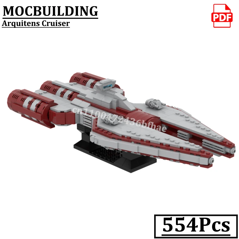 

Круизер Arquitensed с подставкой, модель MOCBUILDING, кирпичи, научно-фантастические строительные игрушки из фильмов, подарочные кирпичи