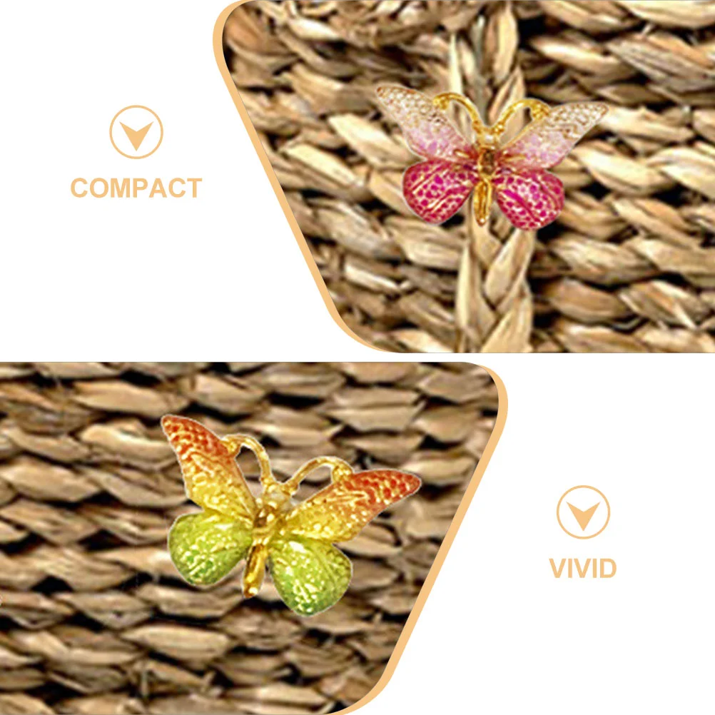 24Pcs Replaceable Push Pin Multi-function Thumbtacks Butterfly Shape Thumb Tacks Map Supply