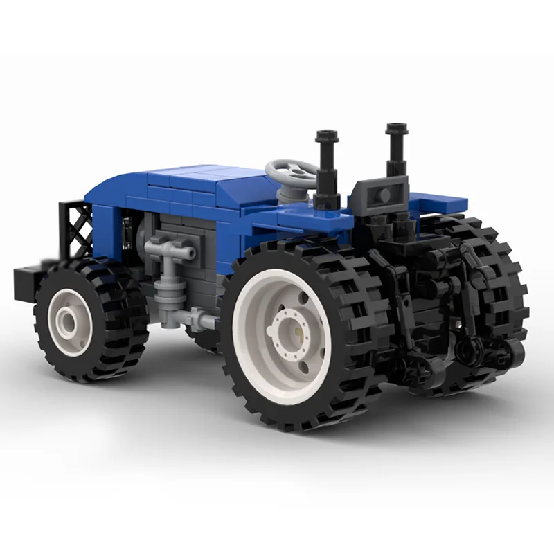 Modelo de coche de carreras de velocidad, ladrillos de construcción MOC, Tractor de potencia pequeño, tecnología Modular, regalos de vacaciones para niños, juguetes para montar, traje