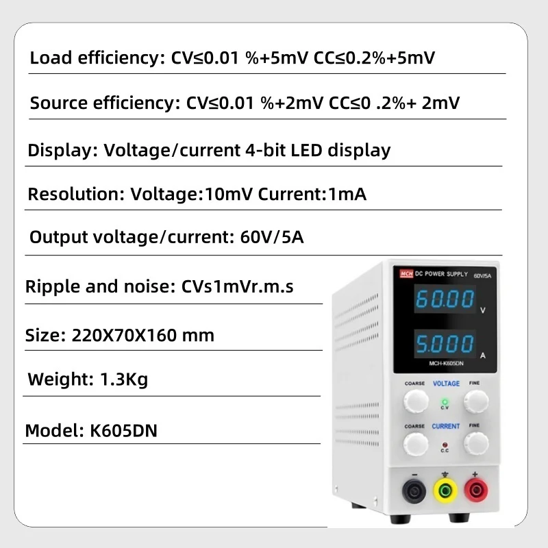 DC Laboratory Power Supply 30V 60V Adjustable Voltage Regulator Bench Switching Power Supply K605DN K3010D K305D Preset Current