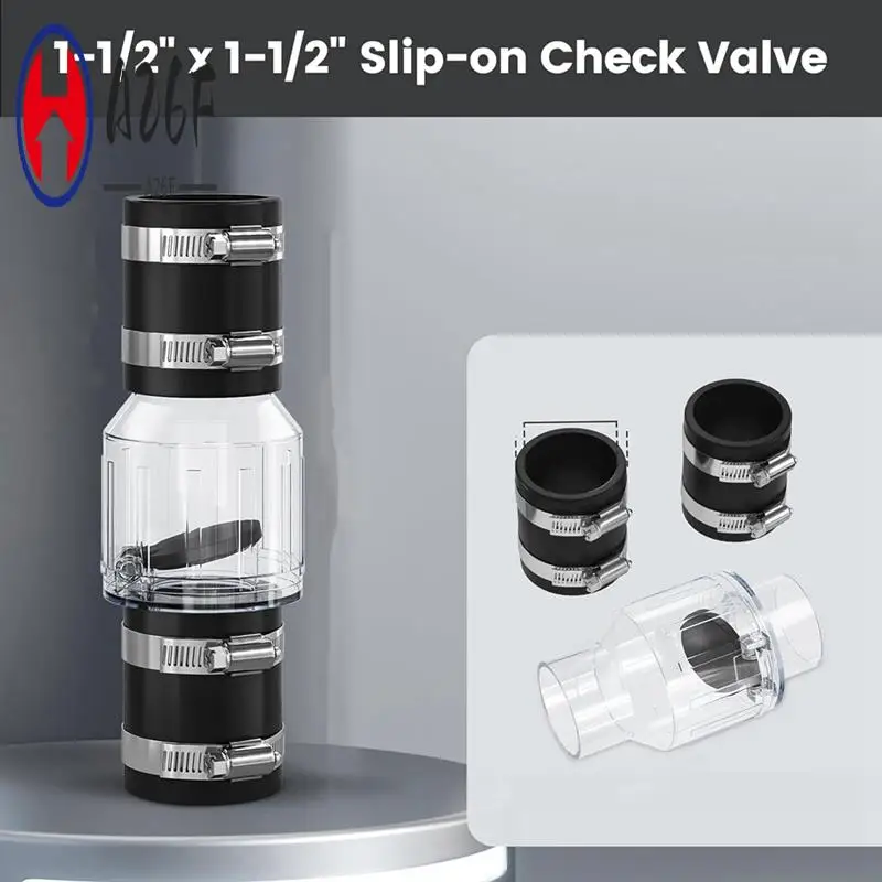 

A26F-1-1/2-дюймовый обратный клапан, замена тихого обратного клапана насоса поддона с пружинной заслонкой, для трубы 1 1/2 дюйма