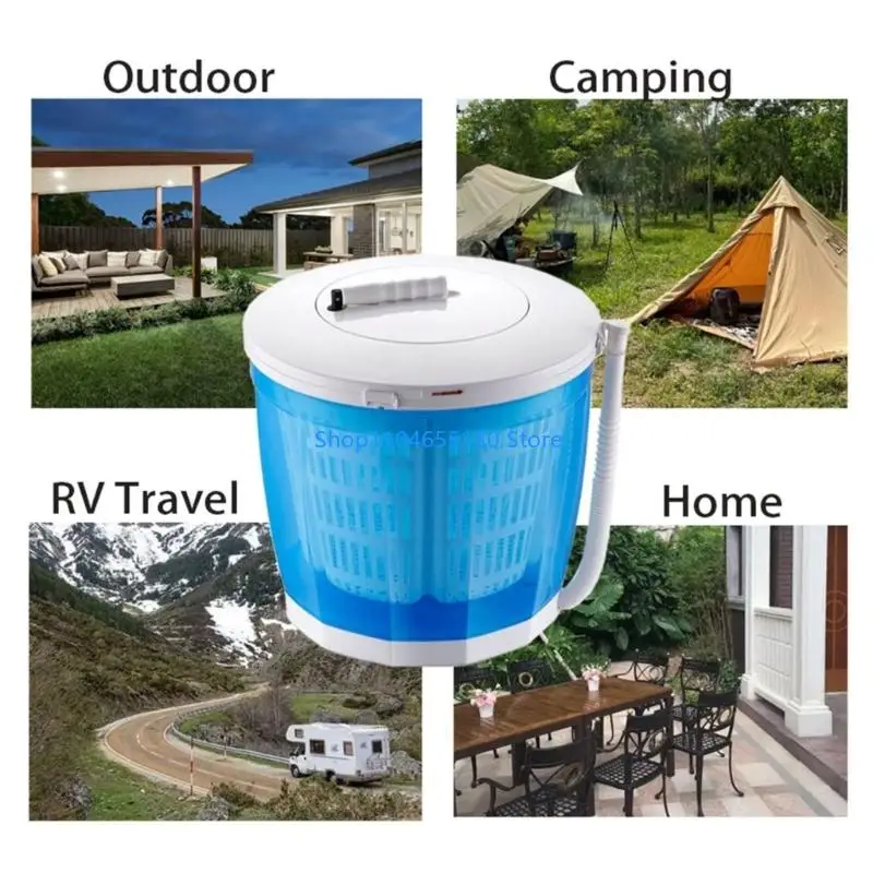 Ergonomic Hand Operated Laundry Washer Dryer Mini Washing Machine for Camping