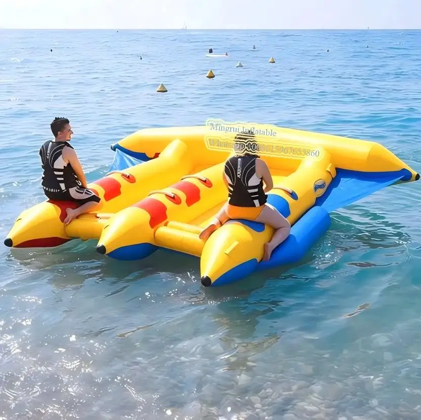 

Strong PVC Tarpauline 6 seat Flyfish-Banana-Boat-Heavy-Duty-PVC-Towable-Lake-Sea-Water-Play-Toy