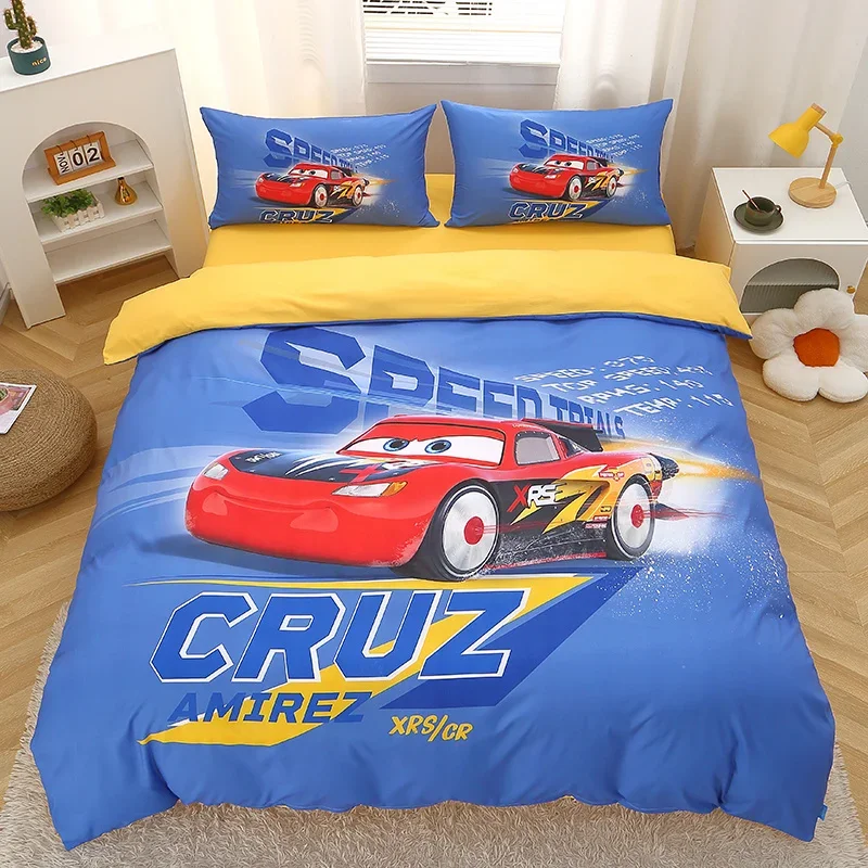 Disney McQueen Cars Duvet Cover Set Pillow Case for Boy Bedroom  Bedding Single Size Children Room  Birthday Gift