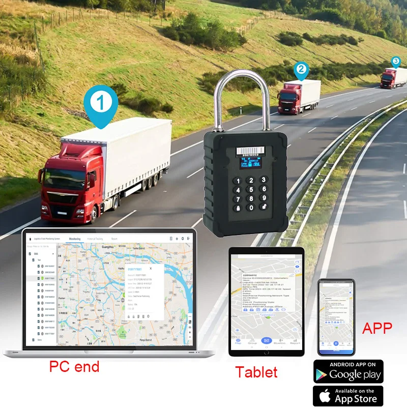 

Cargon Transportation Lte 2G 4GRemote Control Realtime Monitoring Padlock Gps Lock Tracker for Container
