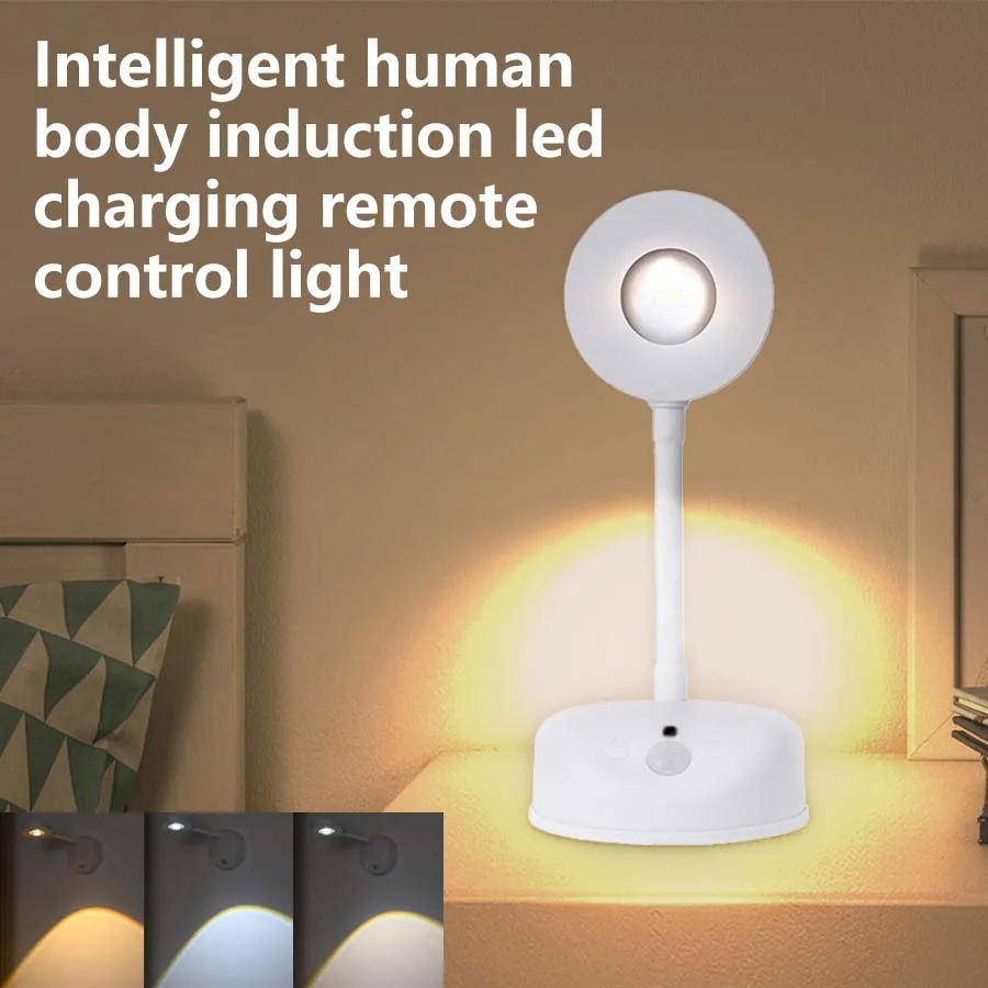

Motion Sensor LED Spotlights No Punching Wireless Wall Lamp 3 colors Dimmable For Living Room Bedroom Kitchen Mural Lighting