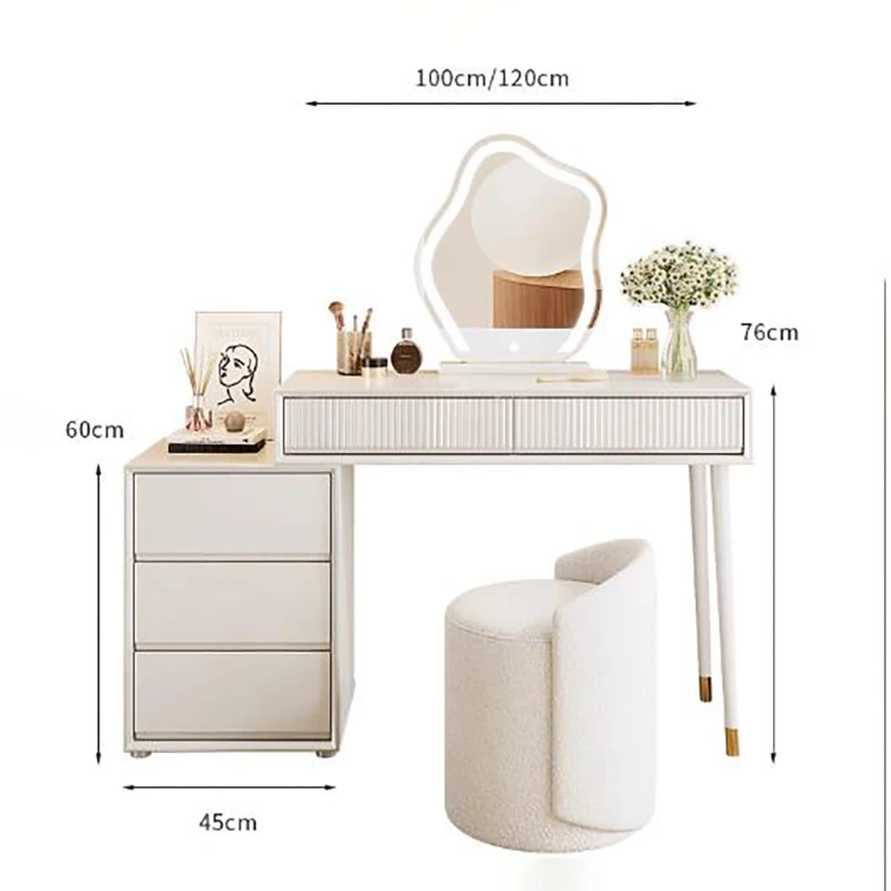 Drawer Classic Vanity Table Vintage Elegant Simple Nordic Vanity Desk Modern European Table Coiffeuse Maquillage Furniture