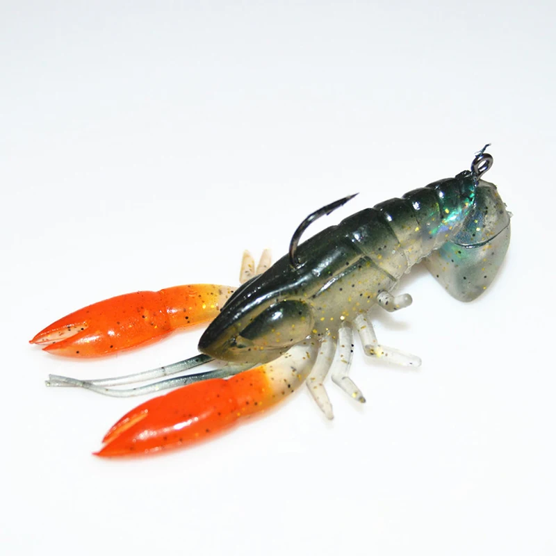 

Crayfish Fishing Lures 8cm 14g Soft Bait Soft Lobster Shrimp Claw Bait Crawfish Larvae Artificial Realistic Durable Lobster Tong