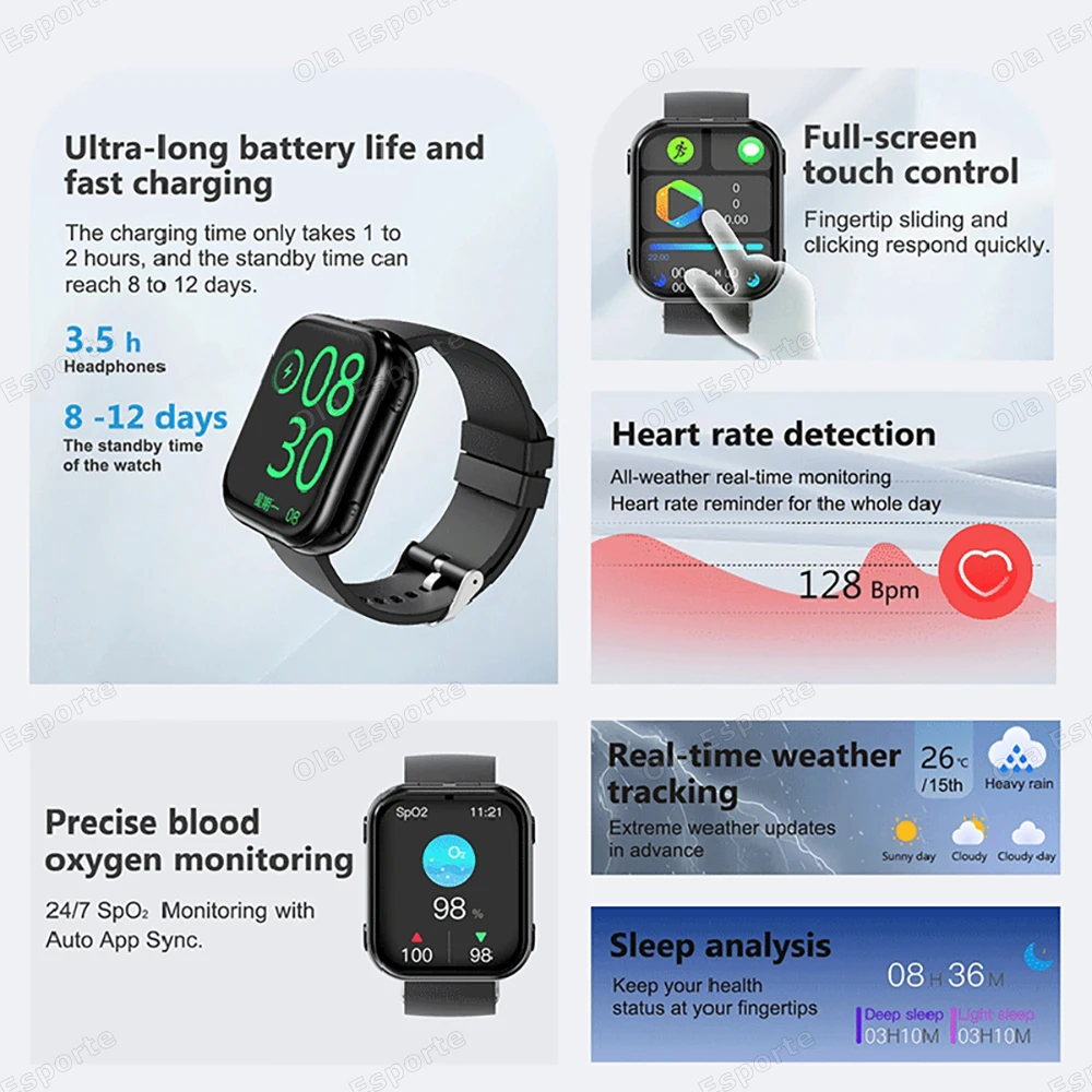 Nowe słuchawki TWS 2 w 1 Smartwatch 2025 Bezprzewodowe słuchawki Bluetooth z podwójnymi wkładkami do uszu, połączenia, monitorowanie zdrowia podczas snu, lokalizator GPS, smartwatch sportowy