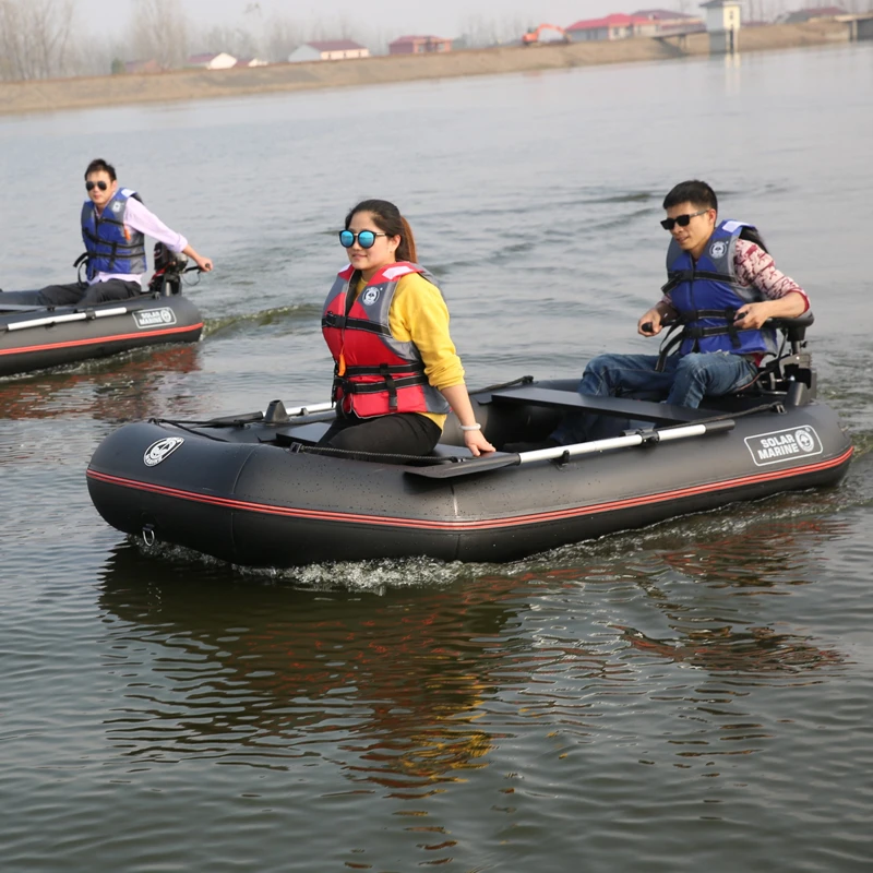 Kayak inflable engrosado y ensanchado, barcos con plataforma de pesca de PVC de 0,9 mm, gran espacio con remo universal