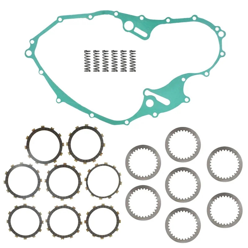 For 06-18 700 700R Clutch Kit Fiber Friction Discs+Springs+Gasket 5TG-16331-00-00 4X7-16325-00-00