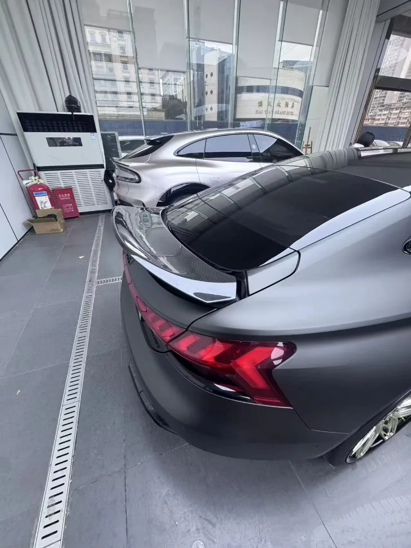 Wholesale PU Design for E-TRON GT F-Style Dry Carbon Fiber Rear Bumper Rear Wing Tail Fin Body Kit