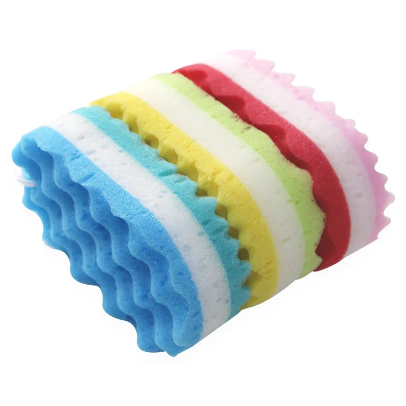 Three-layer Wave Bath Sponge Body Brush Shower Skin Clean Massage Cleaning Shower Brush Skin Remover for Kids Adults