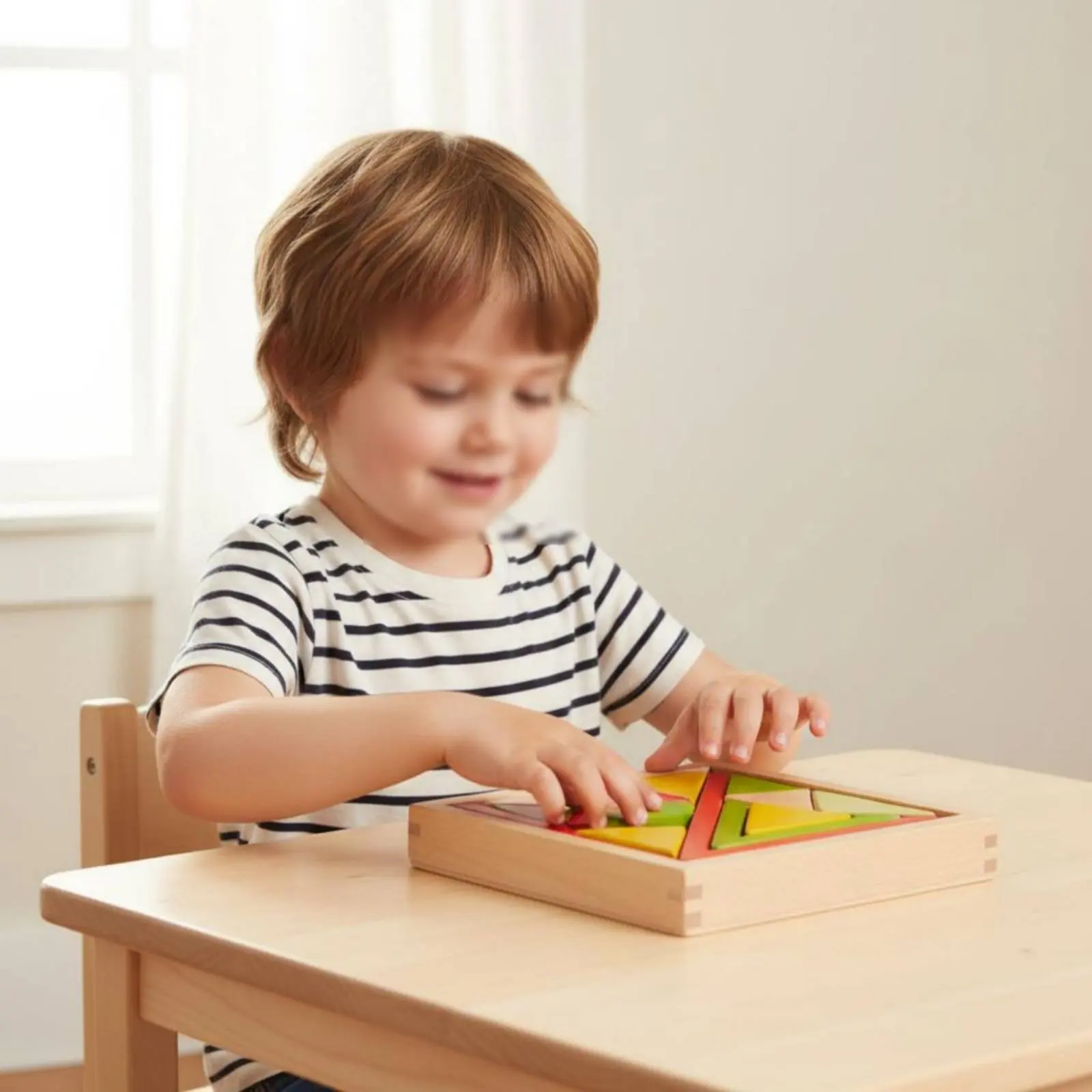 

Wooden Building Blocks Set Early Learning Geometric Shape Brain Teaser Nesting Blocks Set Hand-Vision Coordination