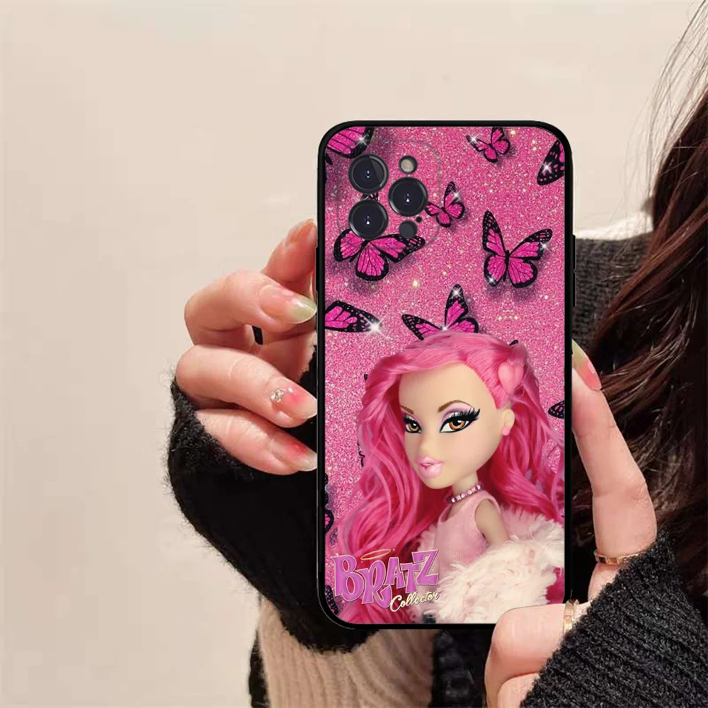 Fashion Lovely Doll Bratz Phone Case Silicone Soft For Iphone 15 14 13 12 11 Pro Mini XS MAX 8 7 6 Plus X XS XR Cover