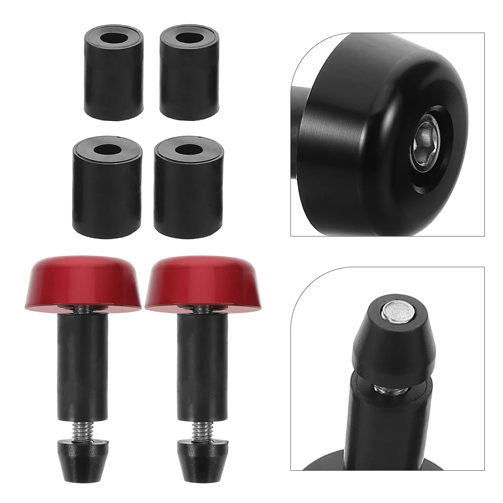 

1 Set Motorcycle Handlebar End Caps Aluminum Alloy Durable Universal Fit Windproof Debris Protection Bike Accessories For Road