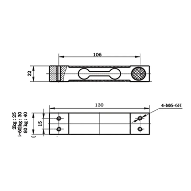 YZC-1B Load Cell 5 8 10 15 20 30 40 50 100 200KG Electronic Scale Aluminium Alloy for High Precision Smart Cabinet Weighing