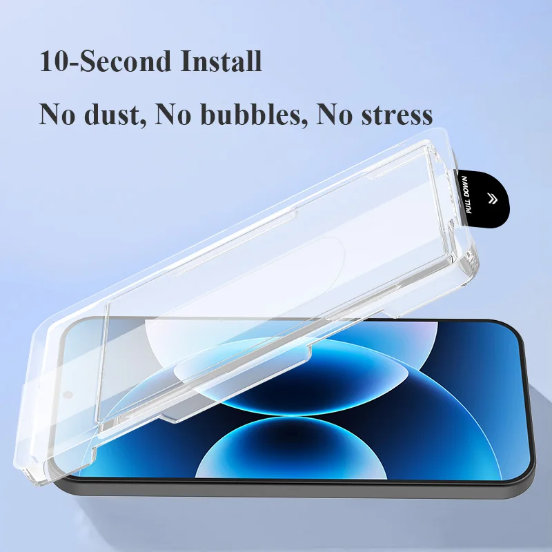 واقي شاشة من الزجاج المقوى من Lereach لهاتف Xiaomi 17 Pro Max/17 Pro/17 مع صندوق تحديد موضع خالي من الغبار، محدد تلقائي، شفاف عالي الدقة