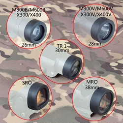 Tactical SureFire M300 M600 X300 X400 TR1 Weapon Light Rubber Lens Cover Cap Guard Protector For SRO MRO Red Dot Sight