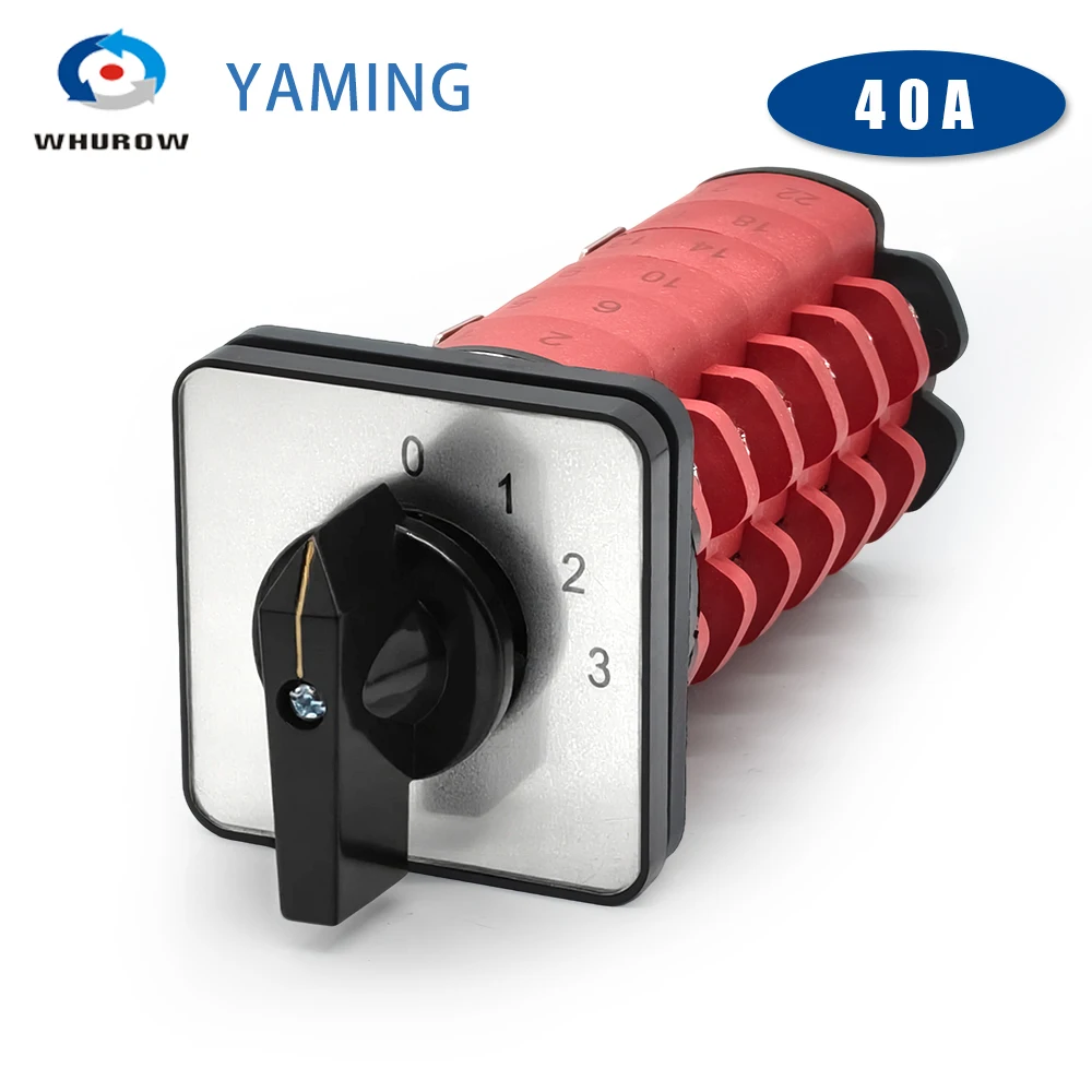 Welding Machine Switch KDHC-40/6*3 CO2 Gas High Voltage Electrical Changeover Rotary Selector 40A 6 Poles 3 Positions