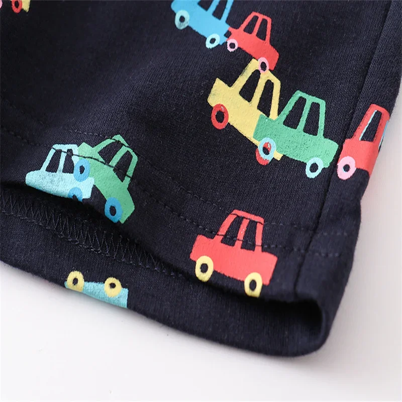 Jumping Meters 2-7T New Arrival Cars Baby Shorts Summer Drawstring Toddler Short Pants Hot Selling Boys Girls Clothing Pants