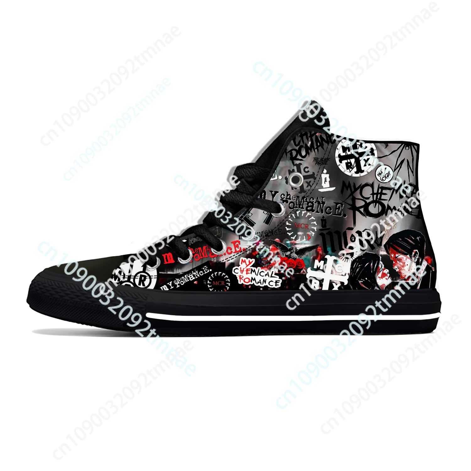 Hot Cool My Chemical Romance Rock Band Cool Fashion Latest Casual Shoes High Top Men Women Classic Sneakers Classic Custom Shoes