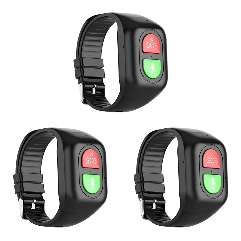 3X Elderly GPS Tracker 4G Phone Watch SOS One Key Call Anti-Wandering Tracker Sports Bracelet Heart Rate Blood Monitor