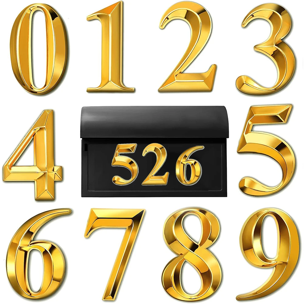 3D Number Signs on the Door, House Number Plate, Street Mailbox Number Stickers, Hotel Number Outdoor Door, 5 cm