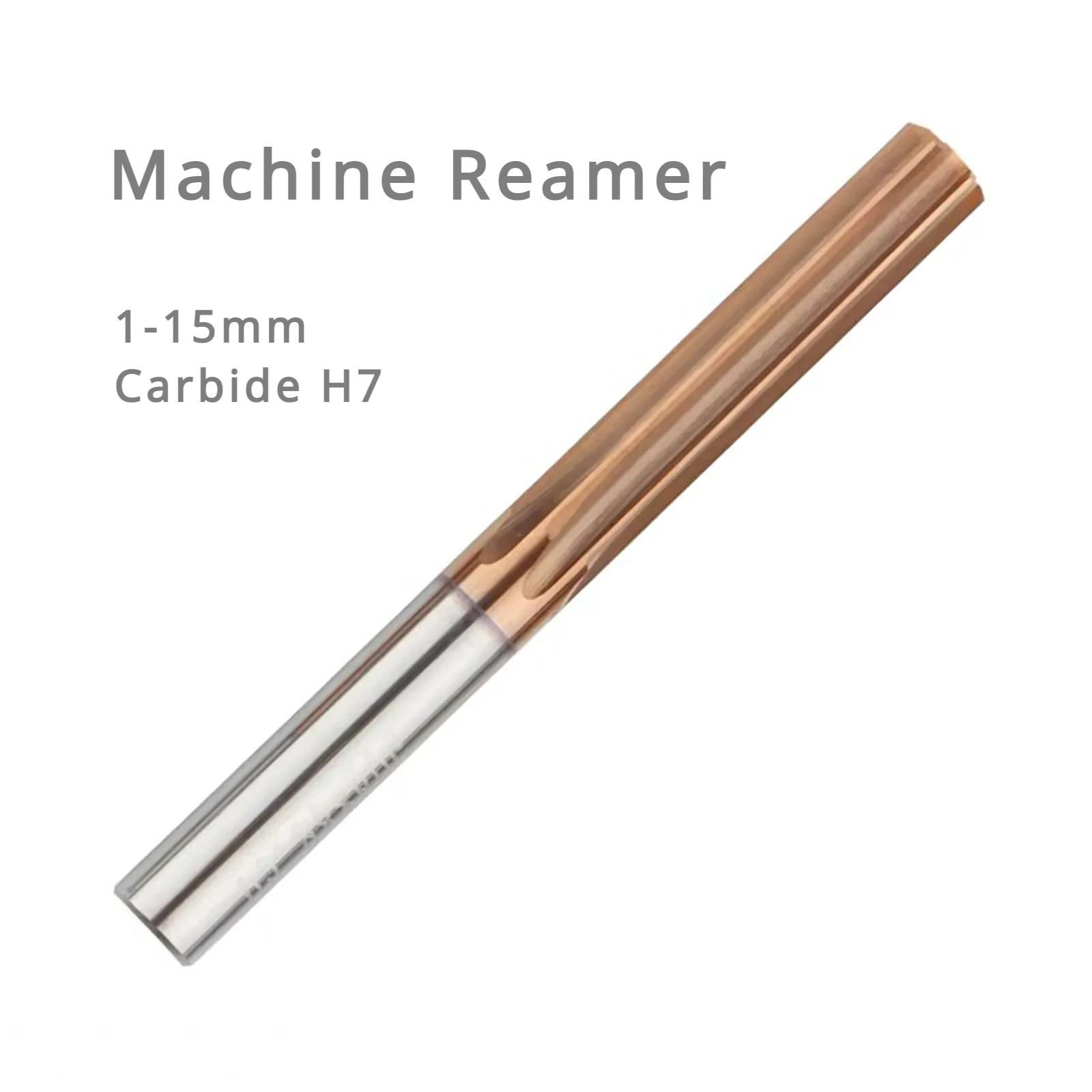 

1-15mm Carbide H7 Machine Reamer Straight Groove Shank Rotary Tool Drilling Deburring 4/6Flutes Tolerance Chucking Inner Hole