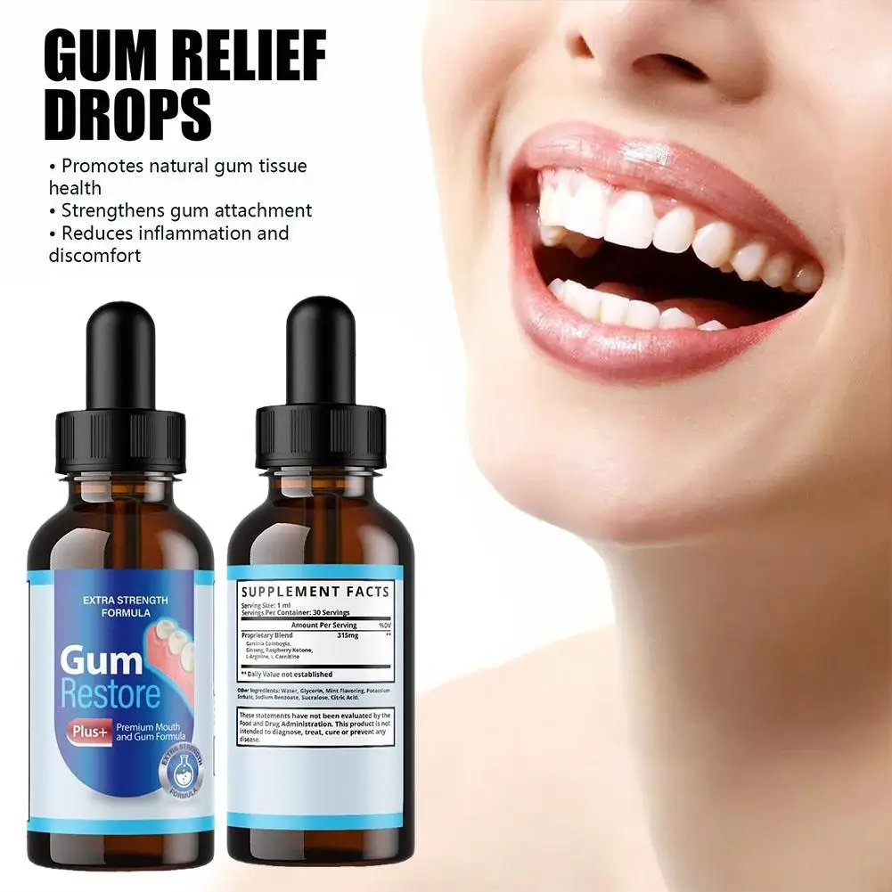 5pcs Gingival Repair Drops Gum Relieving Periodontal Blistering Oral Cleaning Care Drops Treatment Bad Breat  Antibacteria