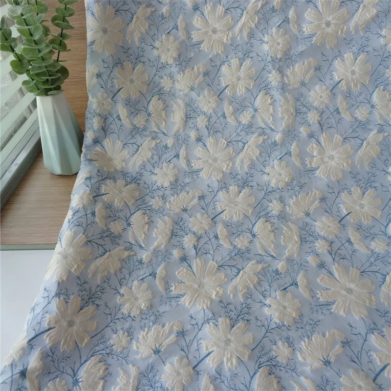 Woven jacquard two-color gosang flower brocade dress pillow fabric