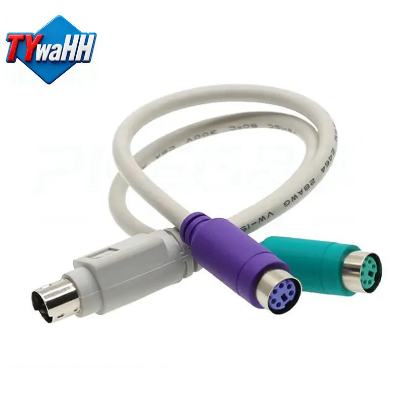 

Motherboard PS2 PS/2 Splitter Adapter Cable 6Pin Mini Din Male to 2 Female for Mouse Keyboard Card Reader Laser Scanner HY1155