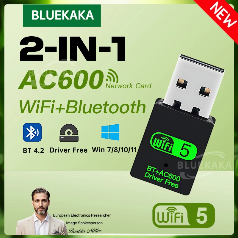 

Новые обновления, бесплатный драйвер, 600 Мбит/с, USB-адаптер Bluetooth, ключ 2 в 1, двухдиапазонный 2,4G, 5 ГГц, USB WiFi5, сетевой беспроводной Wlan-приемник