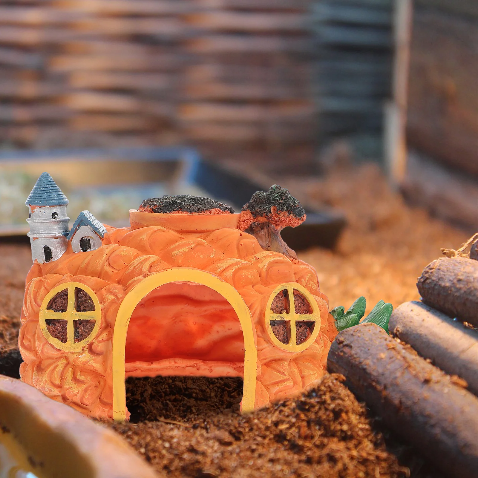 

Pineapple Reptile Box Decoration Resin Aquarium Ornament Fish Tank Hideout Landscape Adornment Shrimp Hiding and Laying Egg