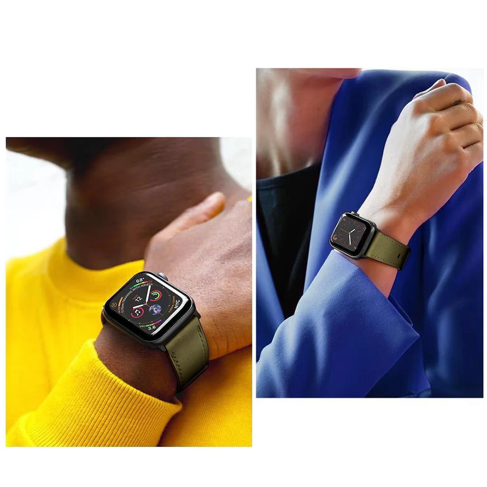 Premium Leather Strap For Apple Watch Ultra 8 7 45mm 41mm Comfortable bracelet wristband For iWatch 6 5 4 SE 44mm 42mm 40mm 38mm