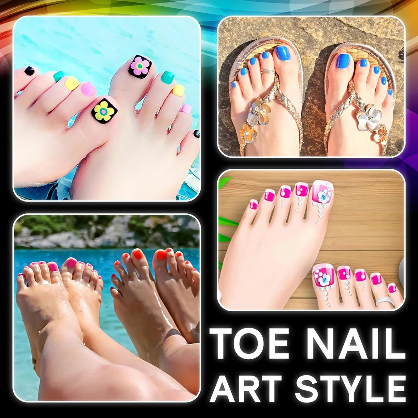 150Pcs Clear Press on Toenails with Nail Glue Kit No File Matte Gel Toe Nail Tips Full Cove Nail Set Press On Cute Nails Charms