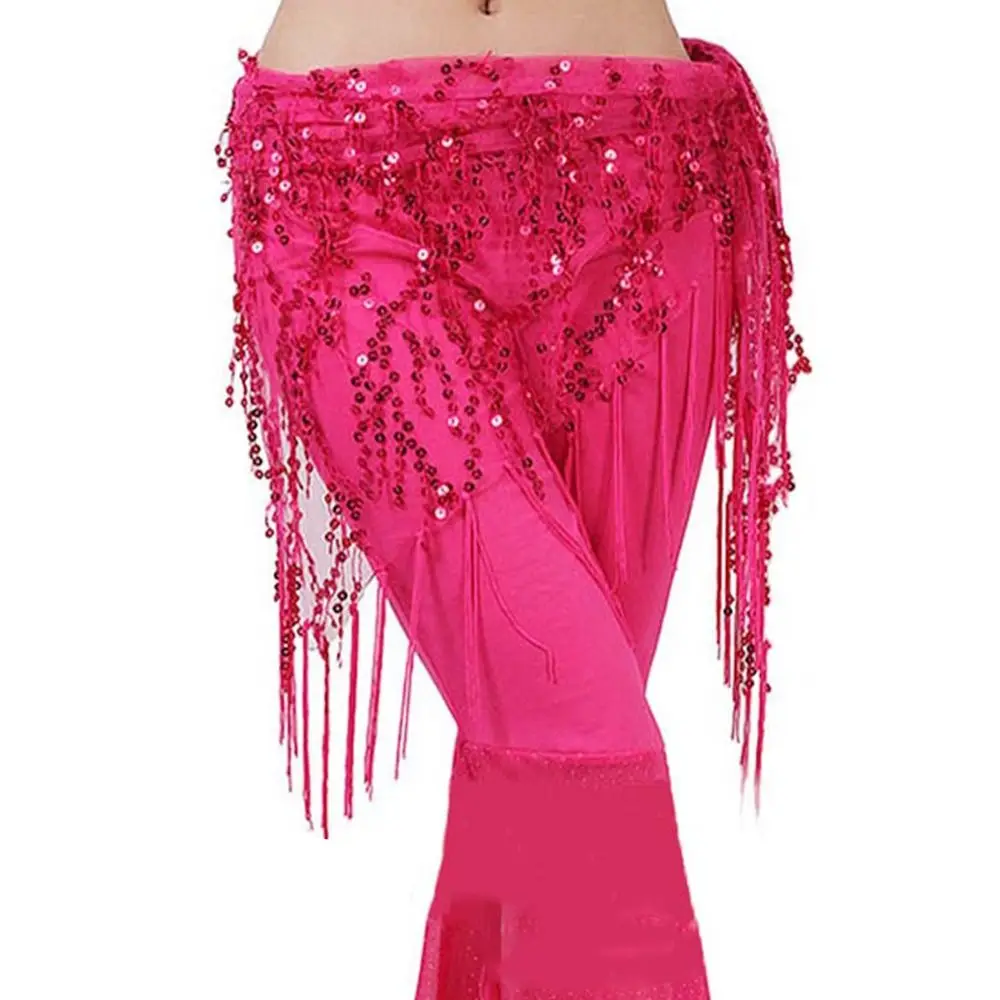 Fashion Sexy Sequins Tassels Waist Chain For India/Thailand/Arab Dancer Belly Dance Belt Women Dancer Skirt Female Show Costumes