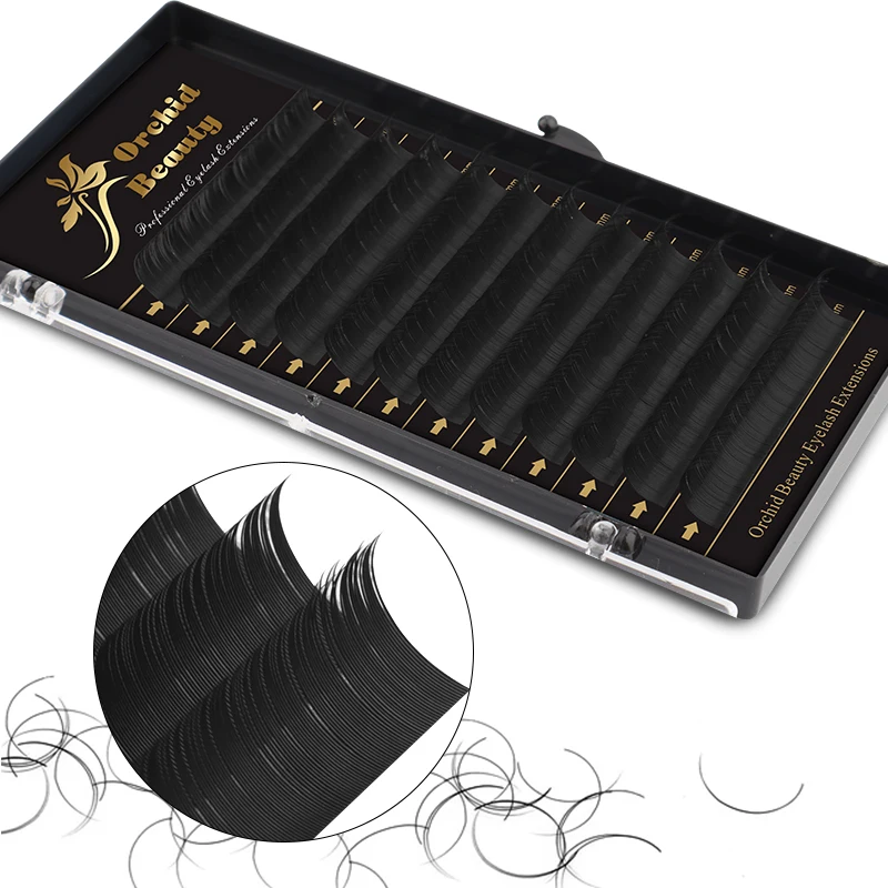 5Case/Lot Orchid Lashes Individual Eyelashes 8-15 mm Mix Premium Fake Mink Eyelash Extension Dark Black false eyelashes