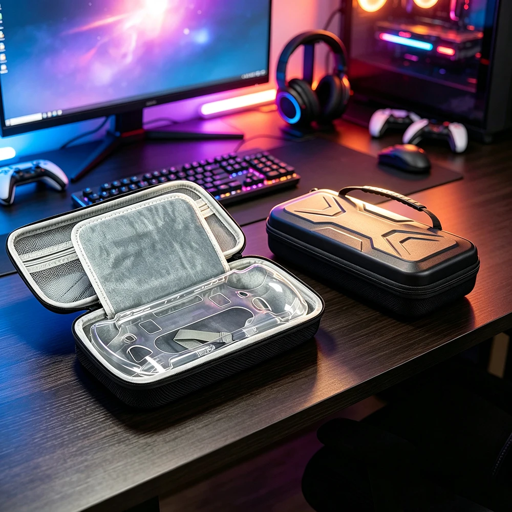 gpd-win5携帯ゲーム機用、持ち運び可能なeva製ケース。衝撃吸収・落下防止機能付きの収納バッグ、保護ポーチ、ゲームアクセサリー。