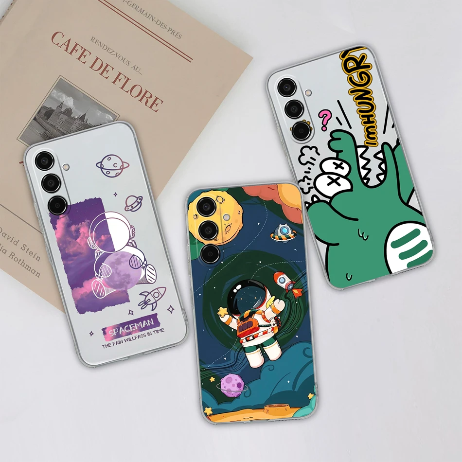Simple Case For Samsung M35 M55 5G Transparent Soft TPU Silicone Phone Cases For Galaxy M55 M35 Anti Drop Back Cover Carcasa