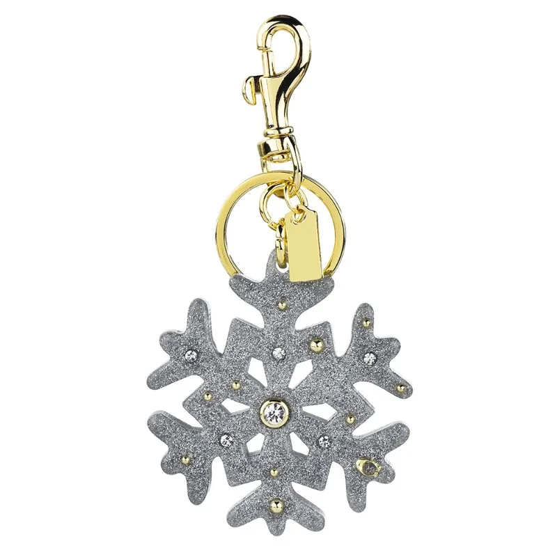 Breloczek do kluczy z marzycielskim płatkiem śniegu, modna zawieszka do torebki, akcesoria do torebek, zarówno trendy jak i klasyczny.