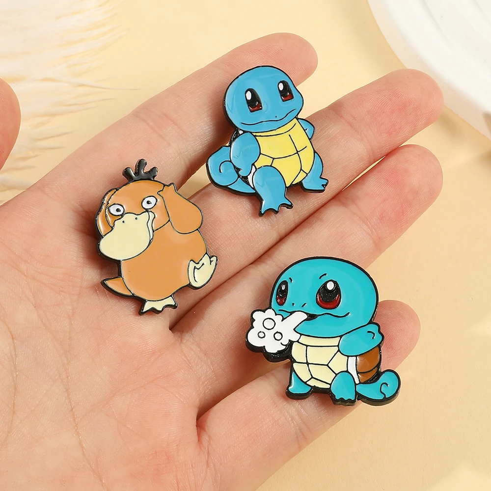 Anime Brosche Cosplay niedlichen Pikachus Squirtle Metall Abzeichen Emaille Brosche Jacke Anstecknadel Dekoration Schmuck Zubehör