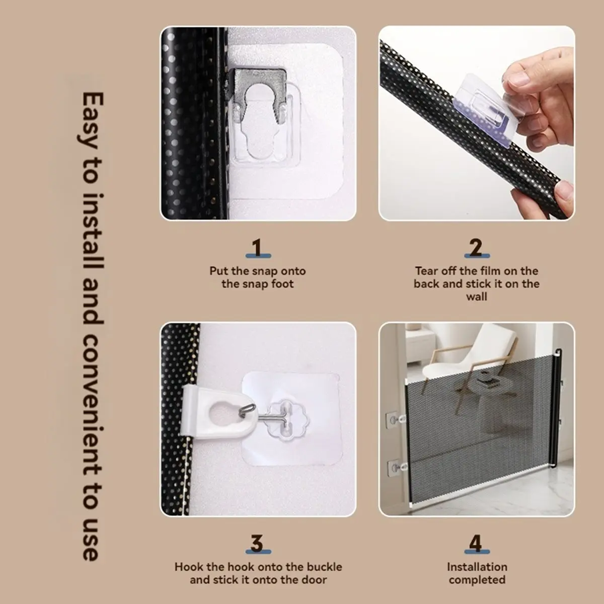 

НОВЫЕ выдвижные ворота безопасности для домашних животных, детский барьер, домашний сетчатый забор, лестничный барьер для собак, котят с усиленной полосой, предотвращает B