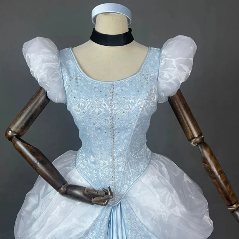 2025 New Halloween Cinderella Dress Newest High Quality Cosplay Princess Costume Adult Lace Up Corset Wedding Evening Party Ball