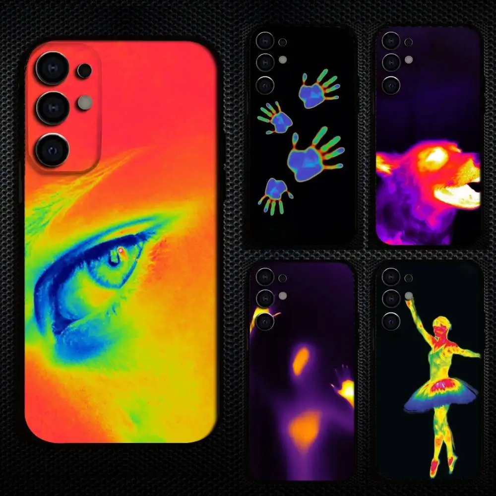 

Thermal Imaging Pictures Phone Case For Samsung S25,S24,S21,S22,S23,S30,Ultra,S20,Plus,Fe,Lite,Note,10,9,5G Black Cover