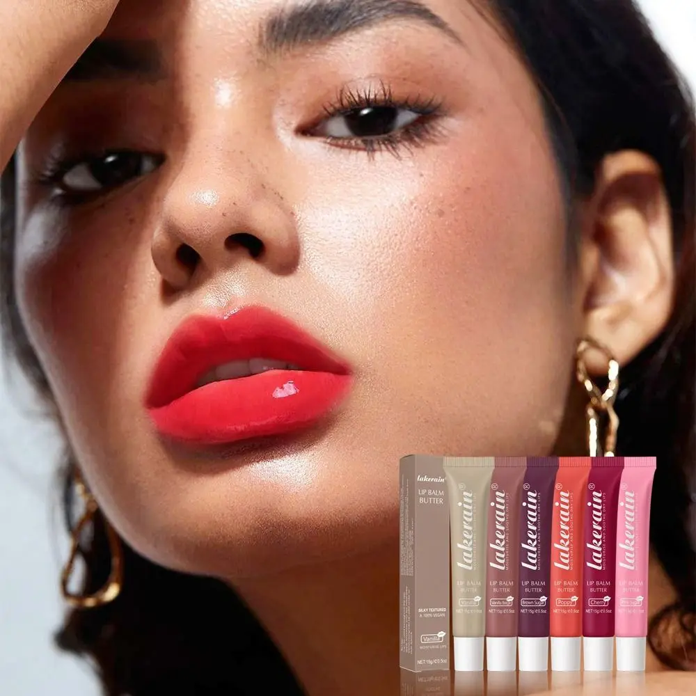 Brillo de labios impermeable portátil, bálsamo labial líquido hidratante, lápiz labial brillante teñido para maquillaje de mujer