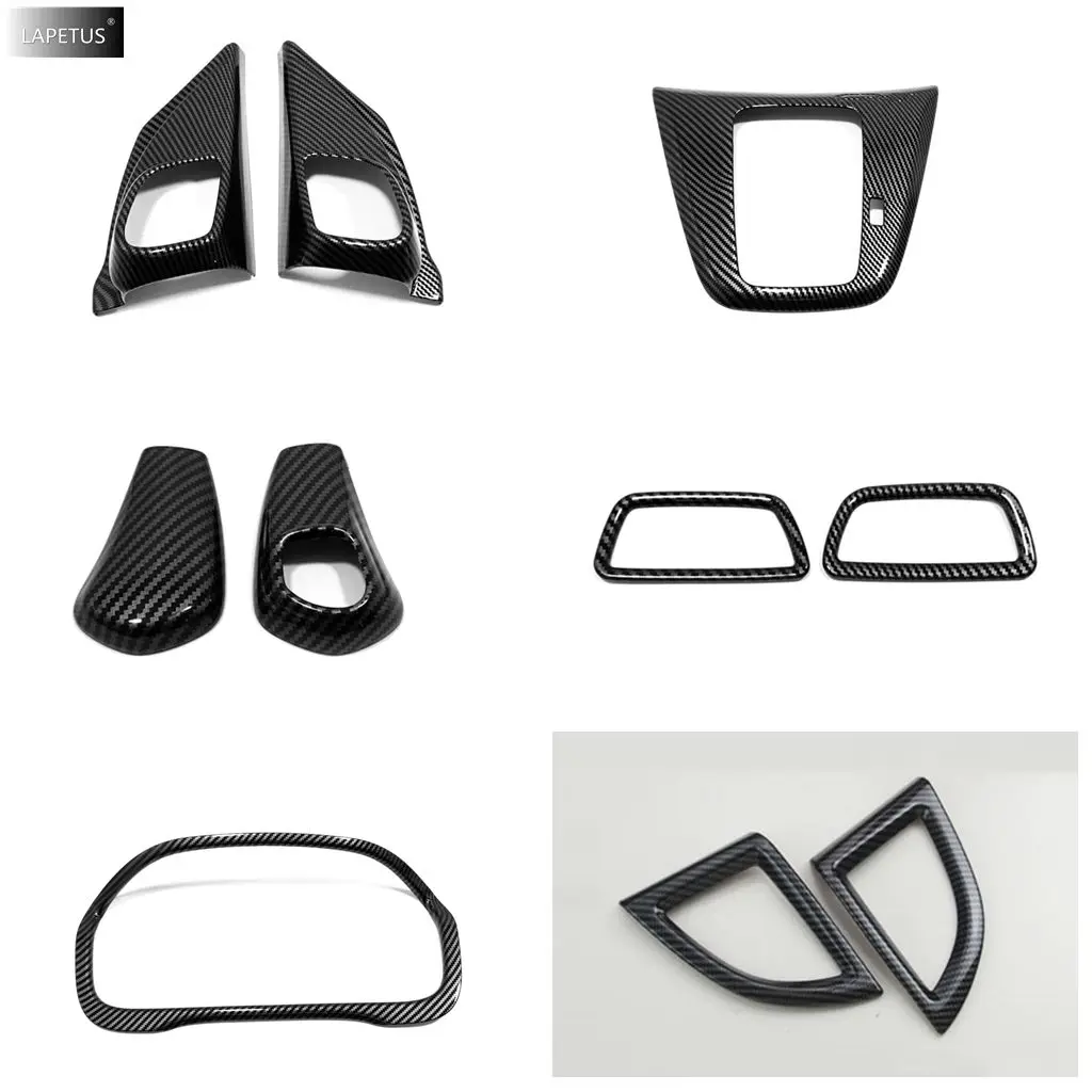 

For Honda CRV CR-V 2012 - 2016 Car Accessories Pillar A Tweeter / Air AC Outlet Vent / Gear Shift Box Cover Trim Carbon Fiber